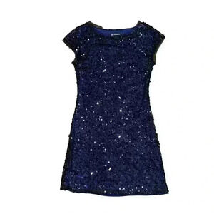 INC International Concepts Cocktail Dress, party, new years, sequins, navy